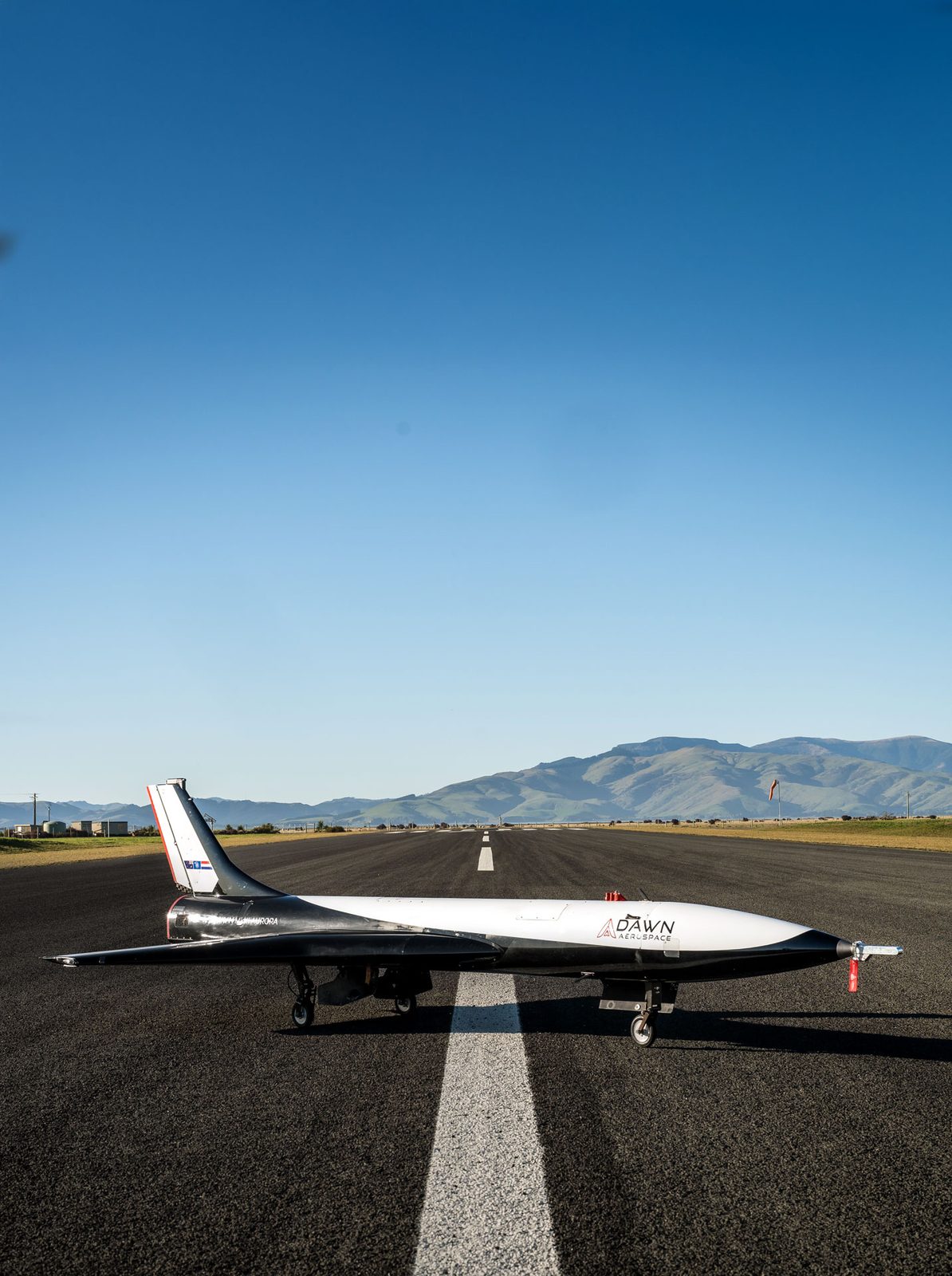 The Dawn Aerospace Mk-II Aurora on the tarmac