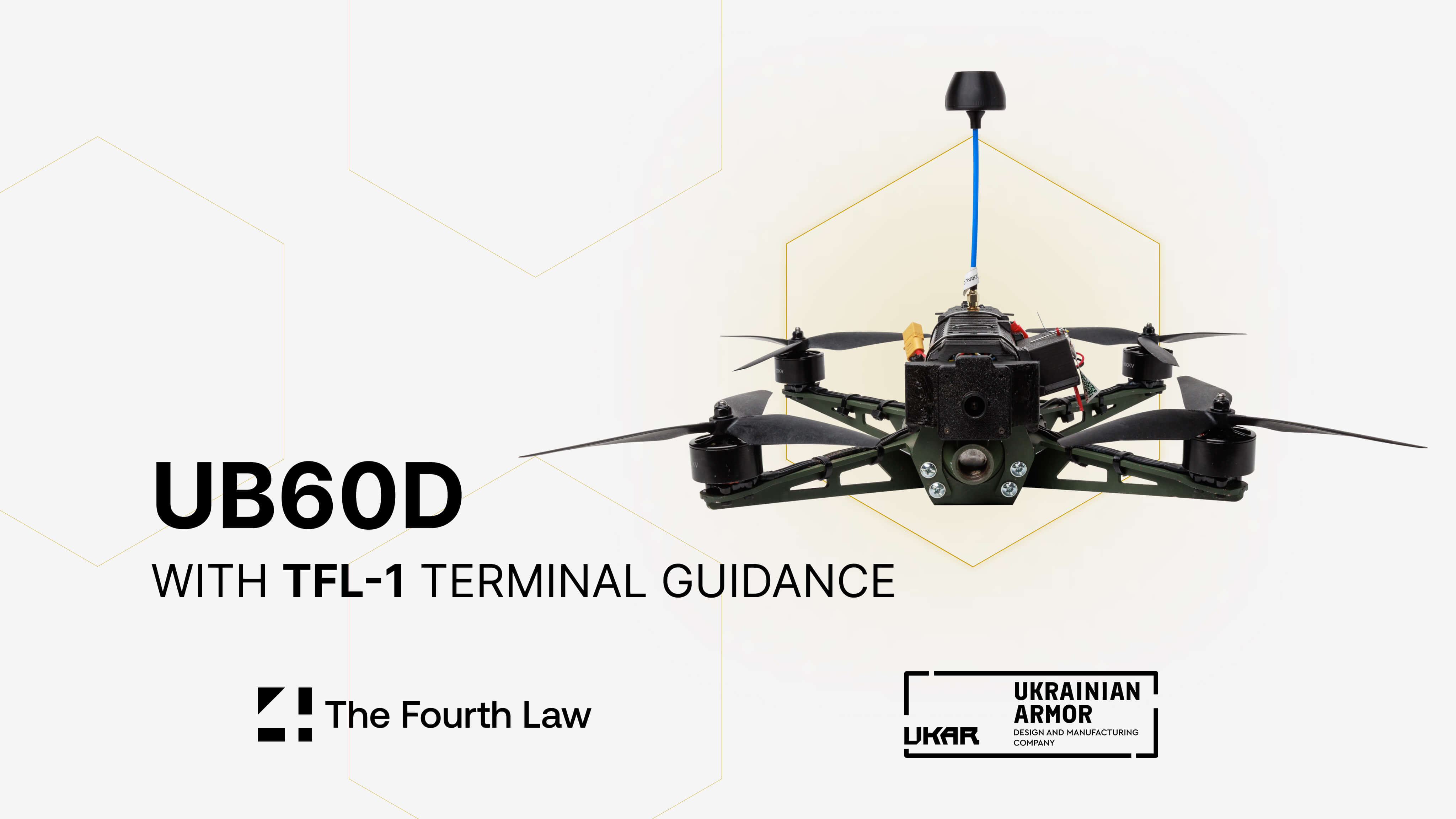 The UB60D quadcopter carrying a TFL-1 module